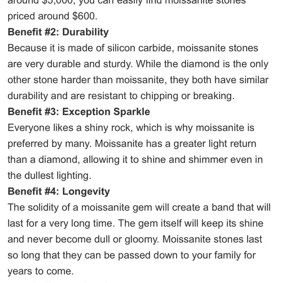 1 CT Moissanite Solitaire Size 6 - Picture 8 of 8